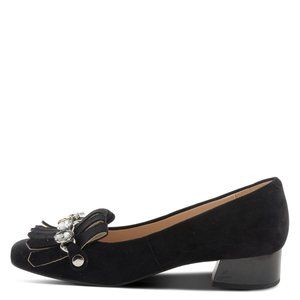 AZURA JEWELRY SHOE Black Suede